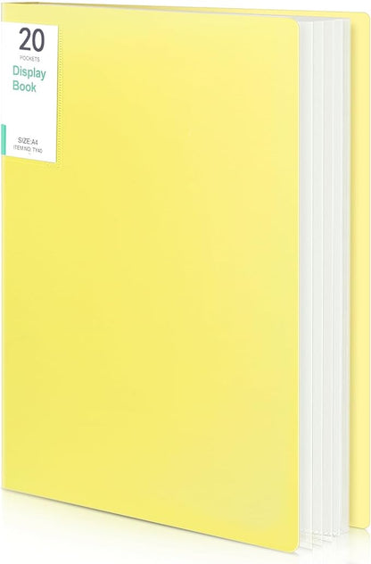 Phyxin Portfolio Binder, 20-Pocket Portfolio Folder 8.5" x 11", Displaying 40 by Phyxin