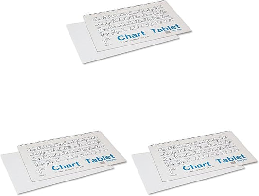 Pacon 74620 Chart Tablets w/Cursive Cover, 24 x 16, 25 Sheets by Pacon
