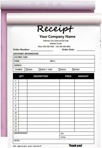 Custom Carbonless Sales Invoice Form Books by Unknown