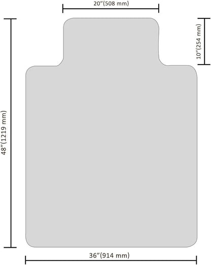 Office Chair Mat for Hardwood Floor, 48”x 36” Clear Floor Protector Mat for - Image 7