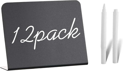 12 Pack Mini Chalkboard Signs by Doloburn