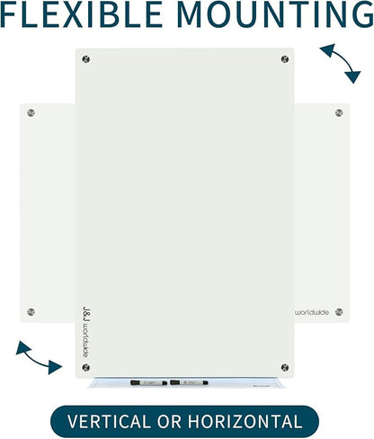 Magnetic Whiteboard, Glass Dry Erase Board 4' x 3' White Surface, Home School - Image 7