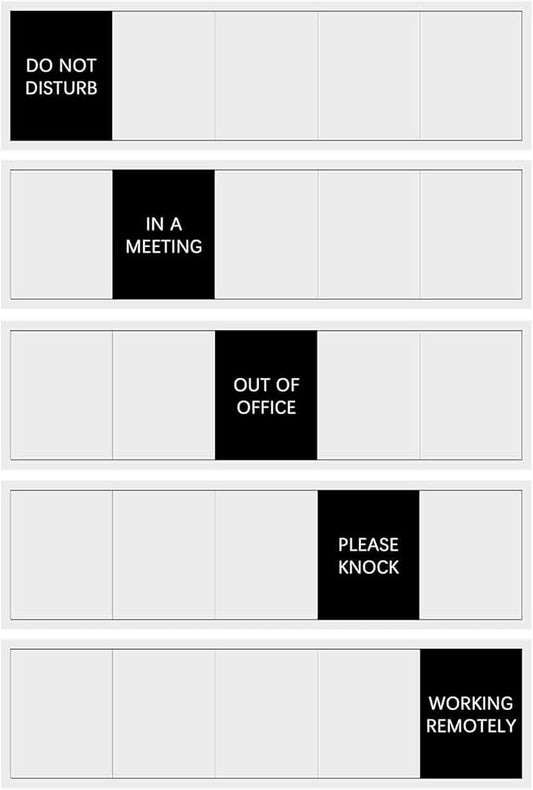 Office Door Sign, Privacy Sliding Message Sign, Do Not Disturb/Please Knock/Out by LoYinLo