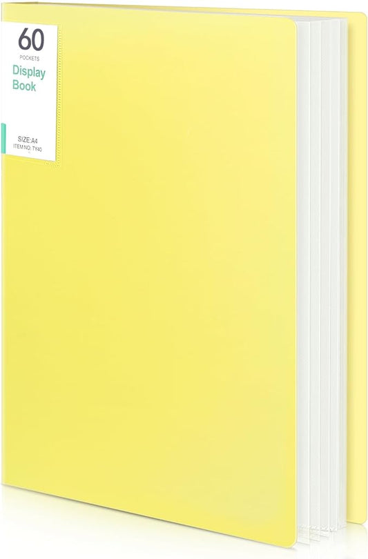 Phyxin Portfolio Binder, 60-Pocket Portfolio Folder 8.5" x 11", Displaying 120 by Phyxin