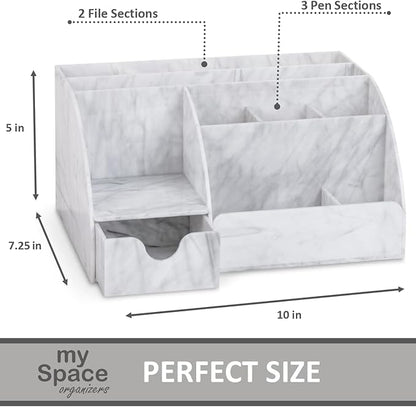 My Space Organizers Marble Desk Organizer - Image 4