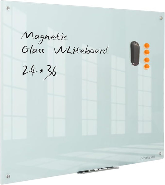 Glass Whiteboard Magnetic Dry Erase Board by Unknown