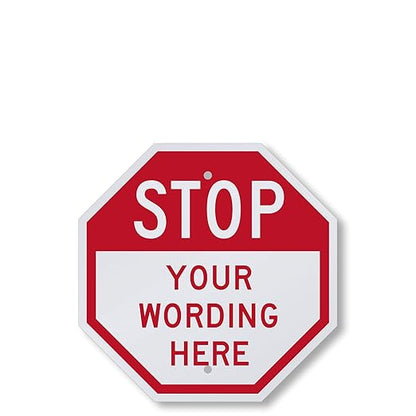 SmartSign Custom STOP Sign 12" x 12" 3M Engineer Grade Reflective Aluminum by SmartSign