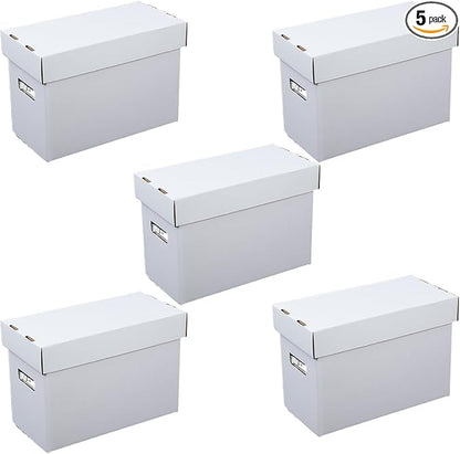 PIT66 5 Pcs Comic Book Storage Boxes, Holds 150-175 Comics Each, Collapsible by PIT66AutoParts
