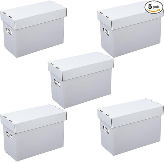 PIT66 5 Pcs Comic Book Storage Boxes, Holds 150-175 Comics Each, Collapsible by PIT66AutoParts