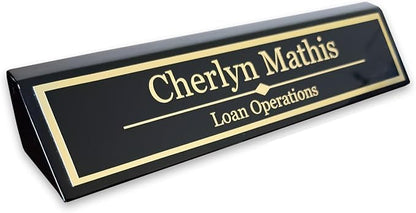 Custom Desk Wedge Name Plate - Image 2