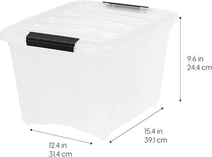IRIS USA 19 Qt Stackable Plastic Storage Bins - Image 2
