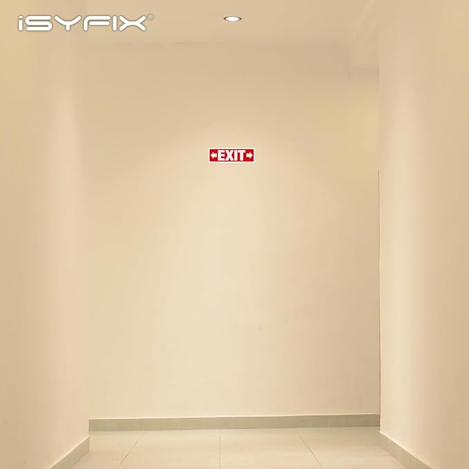 iSYFIX Exit Signs Stickers 6 Pack 12x4 Inch - Image 3