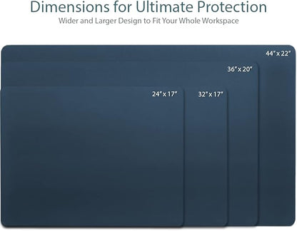 Vine Creations Leather Desk Mat Large 44" x 22", Desk Protector Mat, PU Leather - Image 2