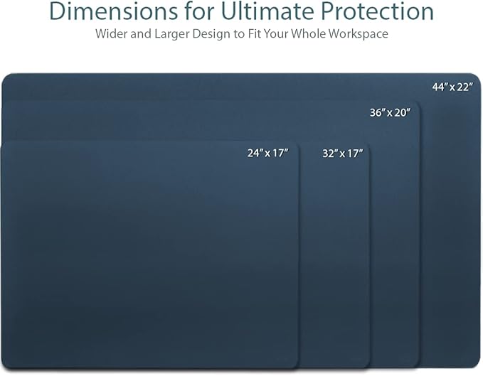 Vine Creations Leather Desk Mat Large 36" x 20", Desk Protector Mat, PU Leather - Image 2
