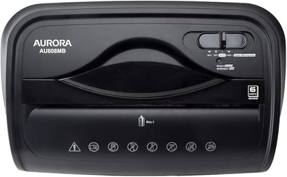 Aurora AU608MB High-Security 6-Sheet Micro-Cut Paper Credit Card Shredder - Image 5