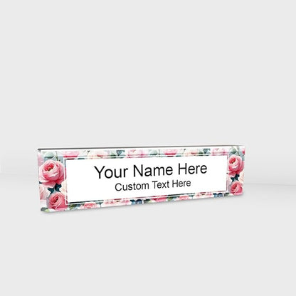 Signs ByLITA Floral Pattern Customized Nameplate | Rose Blush Personalized Full - Image 9