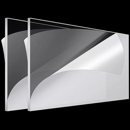 Roowest 2 Pcs 24 x 48 Inch, 1/2 Inch Thick Clear Acrylic Sheets Plastic Panels by Roowest