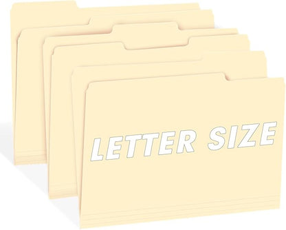 File Folder, RAZCC 150 Pack 1/3 Cut Tab File Folders Letter Size, Manila Folders - Image 6