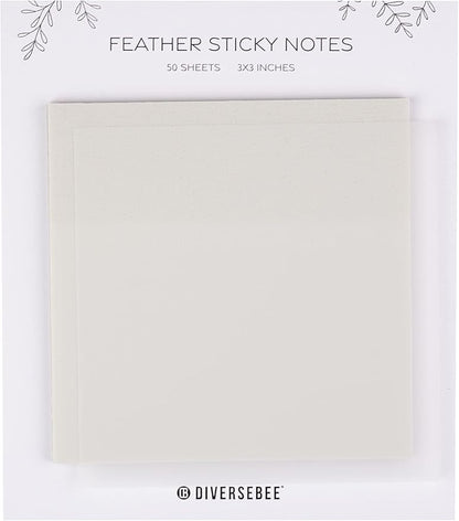 DiverseBee 50 Sheets Pastel Transparent Sticky Notes, 3x3” Clear Sticky Tabs by DiverseBee