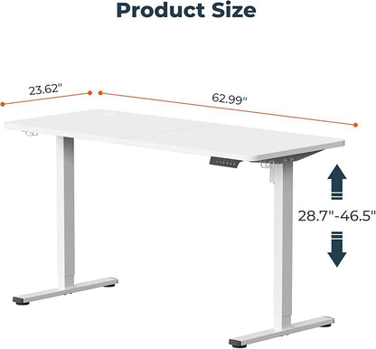 FitStand AdjustableStanding Desk 63 x 24 Inch Home Office Desk - Image 3