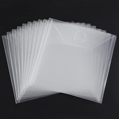 10PCS Large Stamp & Dies Storage Pockets Transparent Plastic Seal Bags Storage - Image 2
