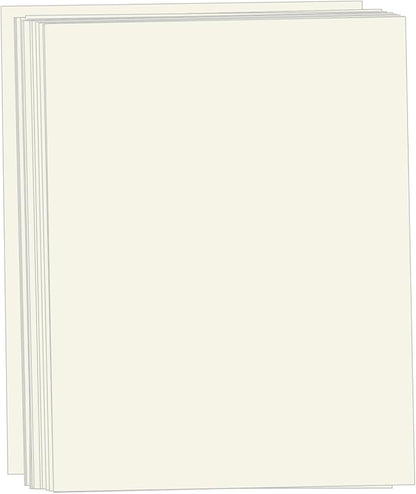 50 Sheets Cream Cardstock 8.5 x 11, Creebe 65lb Off White Card Stock Ivory by Unknown