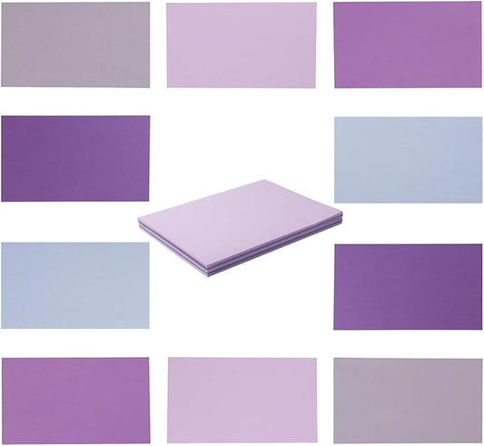 50 Sheets Small Colored Cardstock Paper 5 Colors Blank Flash Cards, 250 GSM by Topeen