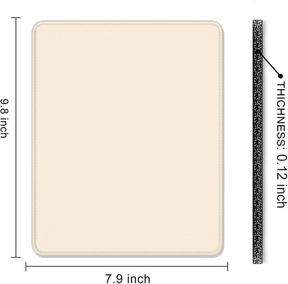 Auhoahsil Beige Mouse Pad, 12 x 10 Inch Square Mousepad, 3mm Thick Rubber Mouse - Image 7