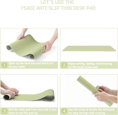 YSAGi Non-Slip Leather Desk Pad, Waterproof Laptop Computer Desk Keyboard Mat - Image 7