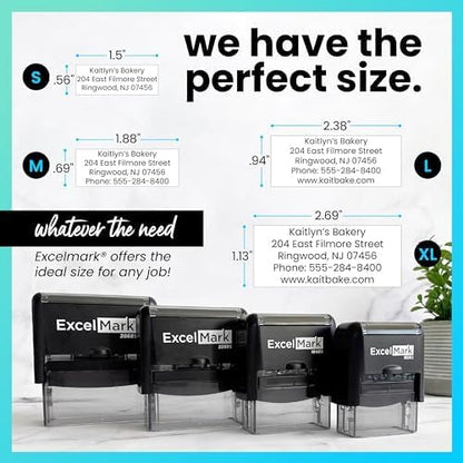 ExcelMark Custom Rubber Stamp – Clean & Easy Stamping – Personalized - Image 2