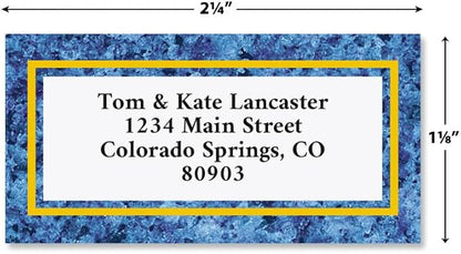 Blue Granite Personalized Border Return Address Labels- Set of 144 1-1/8" x - Image 2