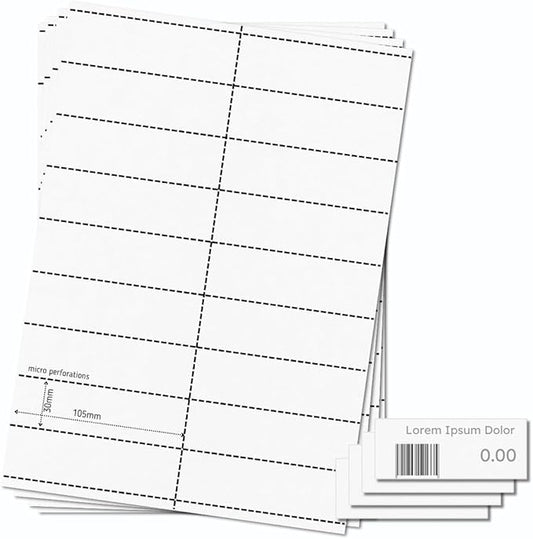 OfficeGear Shelf Edge Barcode Price Ticket Labels 18-up 30x105mm Custom by OfficeGear