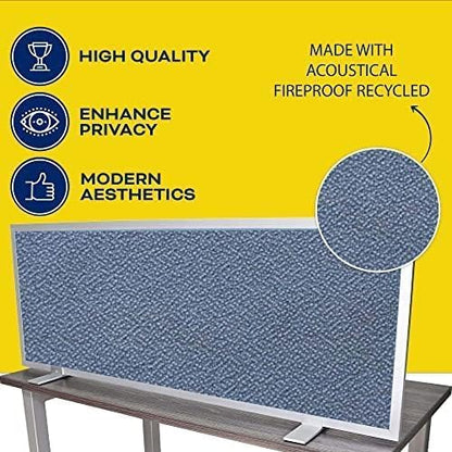 OBEX Acoustical Free Standing Privacy Screen, Cubicle Accessories Desk Privacy - Image 4