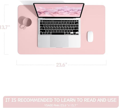 YSAGi Non-Slip Leather Desk Pad, Waterproof Laptop Computer Desk Keyboard Mat - Image 5