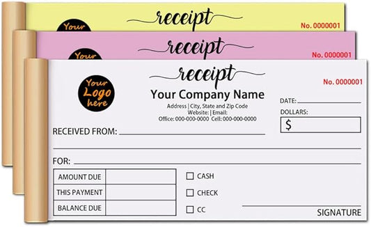 Personalized Invoice Book Custom 2 Part/3 Part Receipt Book Quote Estimate by BFHEFGSUU