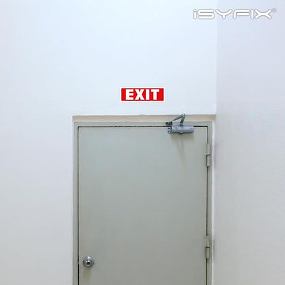 iSYFIX Exit Signs Stickers – 2 Pack 12x4 Inch – Premium Self-Adhesive Vinyl - Image 6