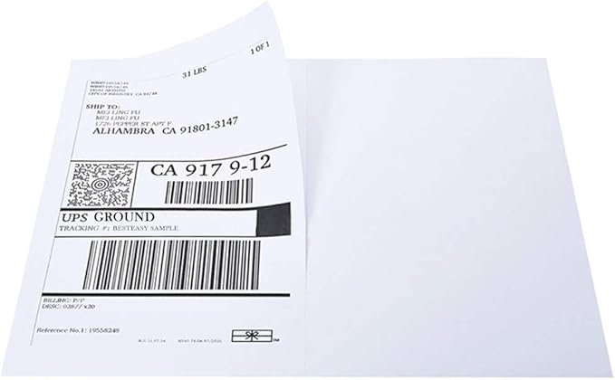 BESTEASY 1000 Round Corner Half Sheet Self Adhesive Shipping Labels - Image 4