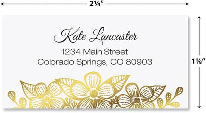 Allure Foil Personalized Border Return Address Labels- Set of 144 Large - Image 2