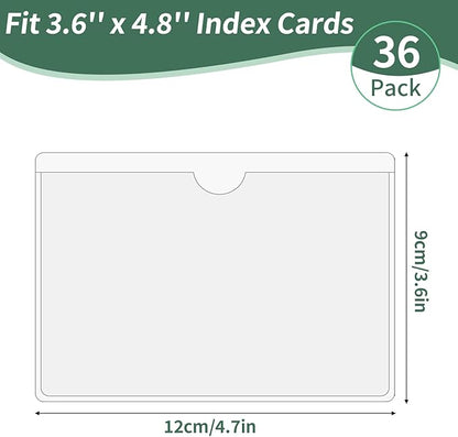 NIUBIER Storage Bin Labels, 36 Pack 3x4.5 Index Card Holder, Removable Tote - Image 2