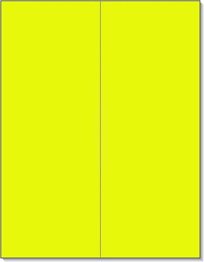NextDayLabels - 8-1/2 x 11 Neon Color High Light Fluorescent Labels by NextDayLabels