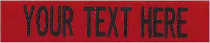 Custom Uniform Name Tapes Solid Colors. Red Fabric, 3.5 Inch Sew on by NORTHERNSAFARI