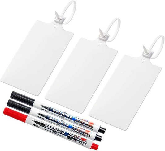 400Pcs Plastic Seals Shipping Label Tags, Writable Marker Big Sign Tie by FVSEC