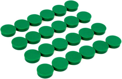 Bullseye Office 24 Round Green Fridge Magnets, Button Shaped, Small Colorful by BullseyeOffice