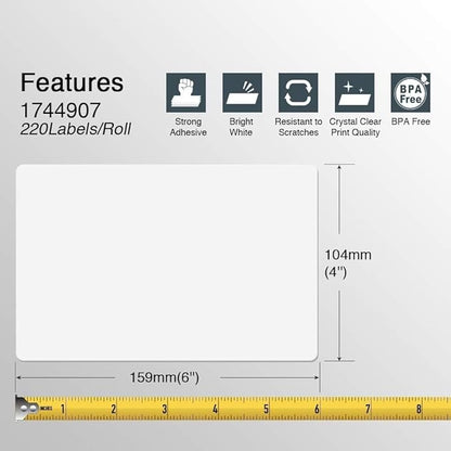 BETCKEY - Compatible DYMO 1744907 Shipping Labels, Perforated, Compatible - Image 3