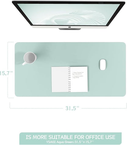 YSAGi Non-Slip Leather Desk Pad, Waterproof Laptop Computer Desk Keyboard Mat - Image 2