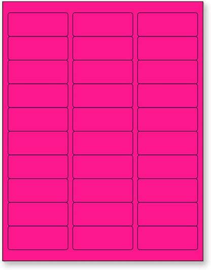 8-1/2 x 11 Neon Color High Light Fluorescent Labels by NextDayLabels