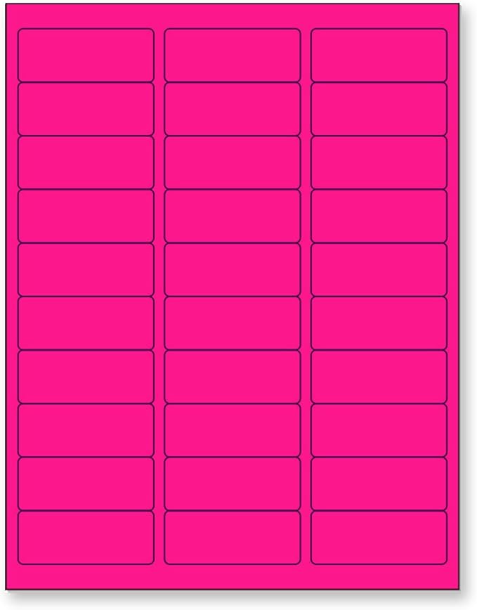NextDayLabels - 8-1/2 x 11" Neon Color High Light Fluorescent Labels by NextDayLabels