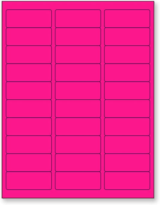 NextDayLabels - 8-1/2 x 11" Neon Color High Light Fluorescent Labels by NextDayLabels