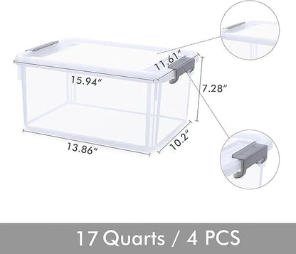 Citylife 17 QT Plastic Storage Bins - Image 2