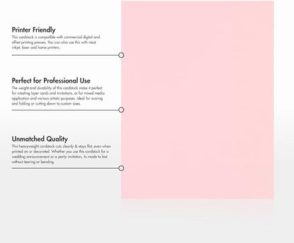 LUXPaper 8.5" x 11" Cardstock | Letter Size | Candy Pink | 100lb. Cover | 50 Qty - Image 8